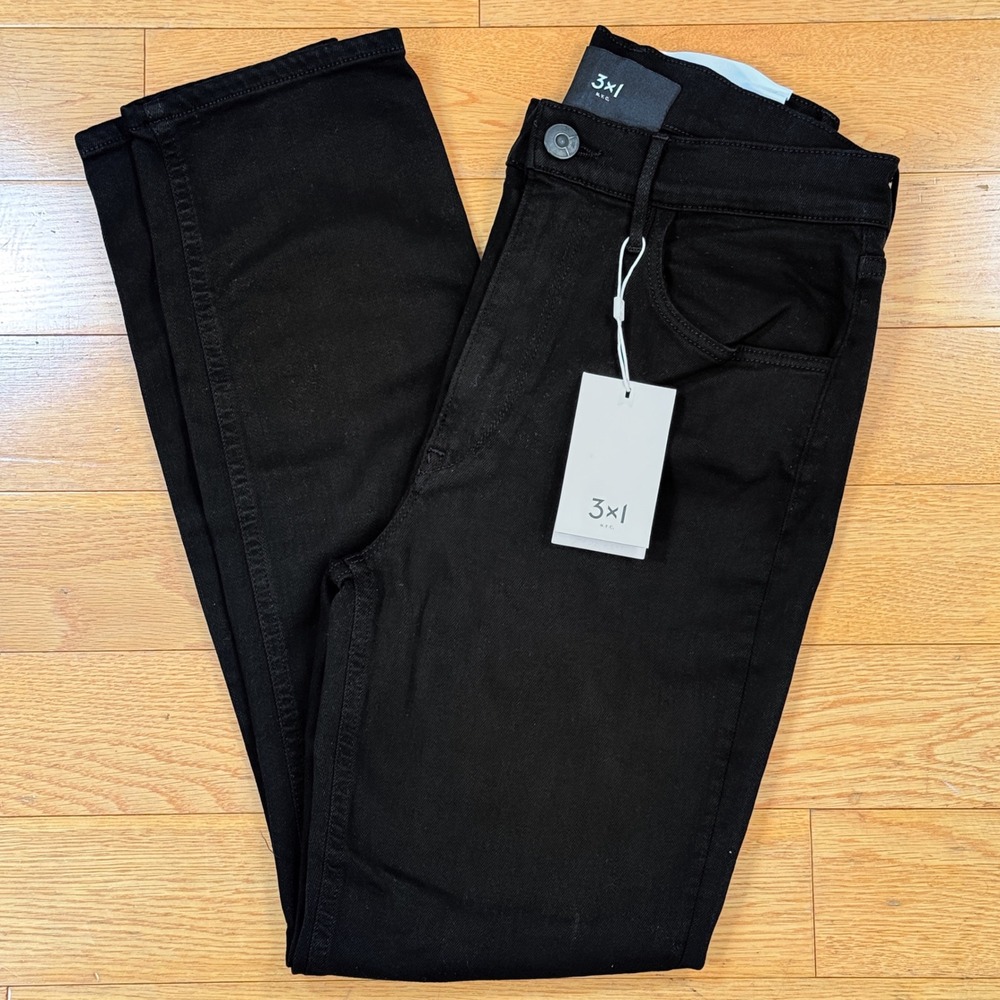 3x1 Womens Colette Slim Crop Jeans Tar Black‎ Size 27